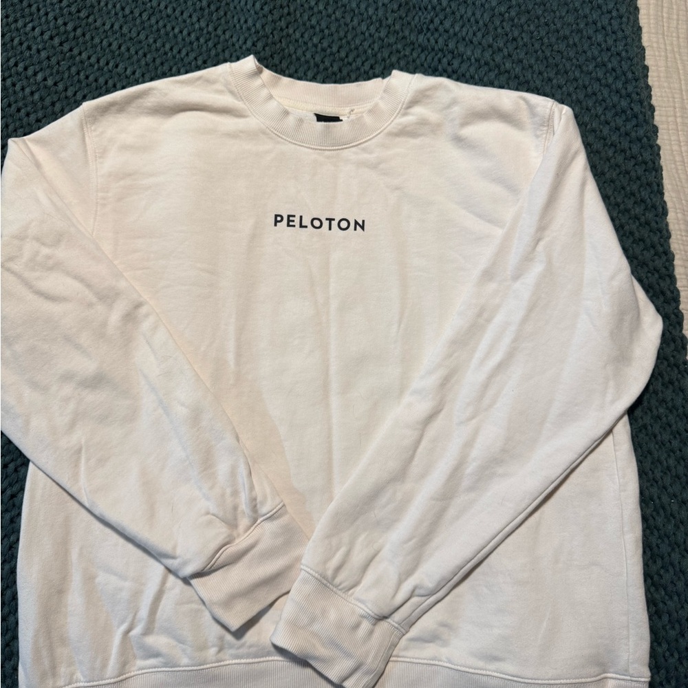 Peloton White Crewneck Sweater